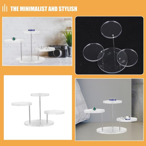 2 sæt ringudstillingsstander akryl smykkeholder arrangør til salg af ringe opbevaringsstandere kommode top