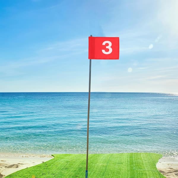 3 st golfputtingflaggor bärbara träningsflaggor numrerade golf för golfverktyg golfgreen