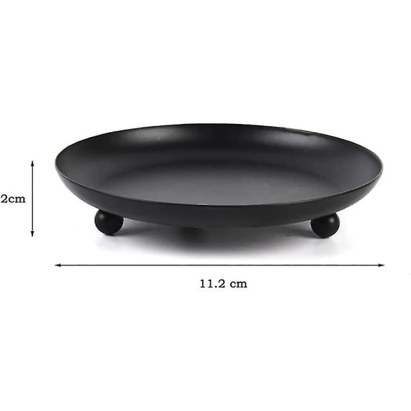 2 stk Lysestakeplater, 4,4 tommer Sokkel Pillar Lysestake Stativ For Voksgave