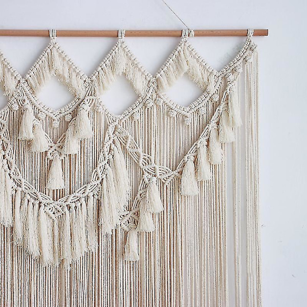 90x100cm Suuri Bohemian-tyylinen seinävaate Kudottu Makrame