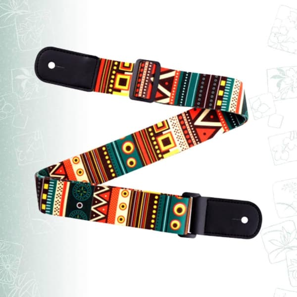 Gitarrrem Bekväm Cross-body Sling Etnisk Stil Justerbar Tillverkad av Robust Polyester