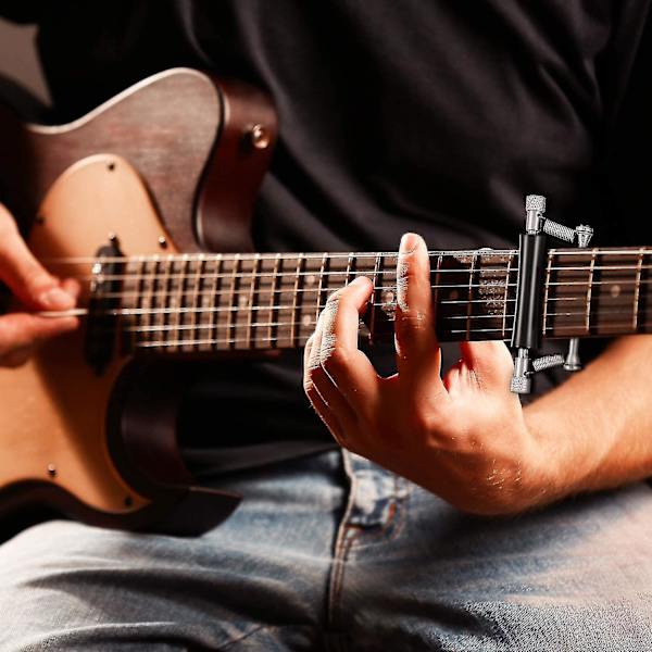 Guitar Rolling Capo Glide Capo Justerbar Capo Gummi Og Rustfrit Stål Capo (2 stk)