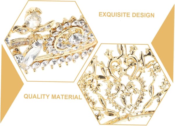 Elegant barokk tiara krone skinnende bryllupshodeplagg for brud komfortabel passform design
