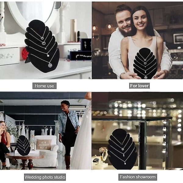 Fløyels Smykke Display Brett 5 Hakk Armbånd Holder