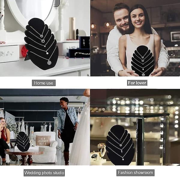 Sammets Halsband Displaybräda 5 Hack Armbandshållare