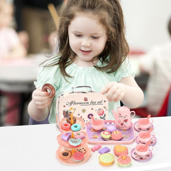 Princess Tea Set Toys Creative Safe Unik Blomsterdesign För Flickor Presenter Nya barnprodukter