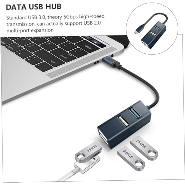 Usb Hub Laddare Typ c Usb Hub 4 Portar Multifunktionsadapter