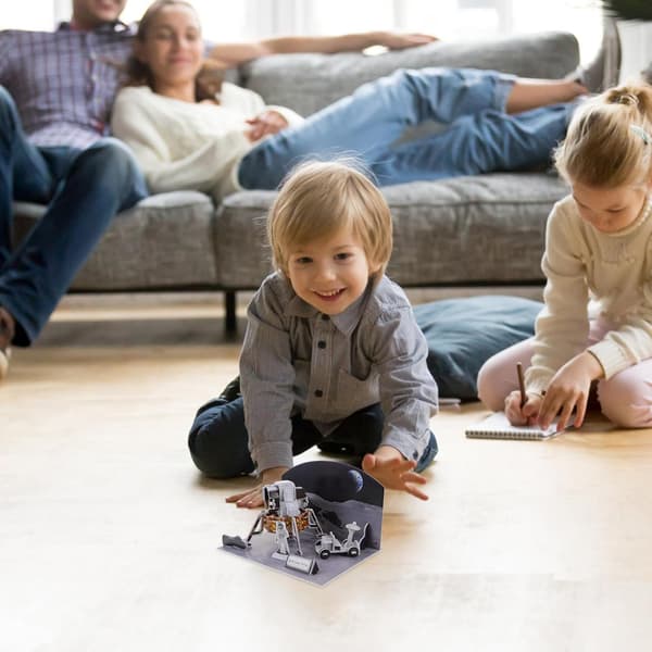 3D DIY Rumskibspuslespil til alderen 3-5, pædagogisk ydre rummodel