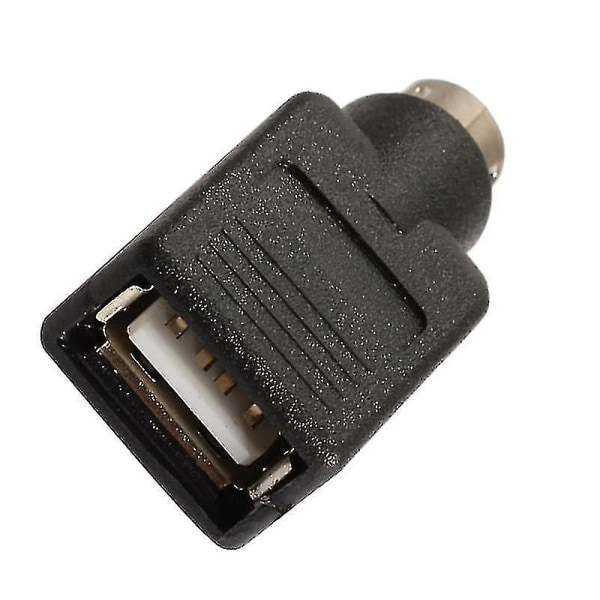 2 st USB till PS2 PS/2 Port Adapter Konverterare för Mus Tangentbord PC Svart