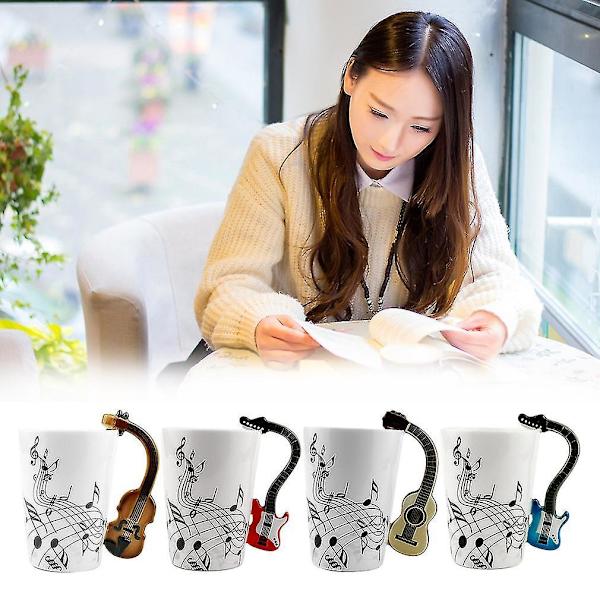 Keramisk Kande Kop Musikalsk Instrument Note Kaffe Mælkekop