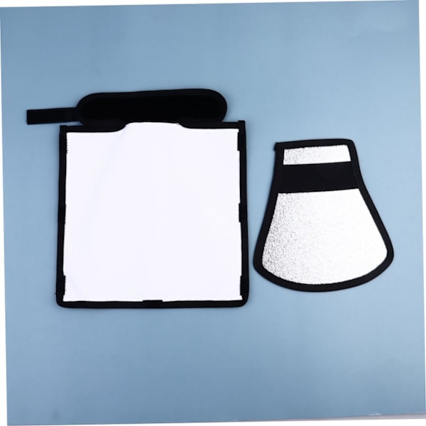 2 Pakke DSLR Kamera Tilbehør Blits Diffuser Lys Reflektor Softboks Sølv for Studio og