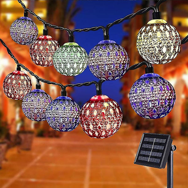 Solcelled Marokkanske Lysstreng LED Globe 6m IP65