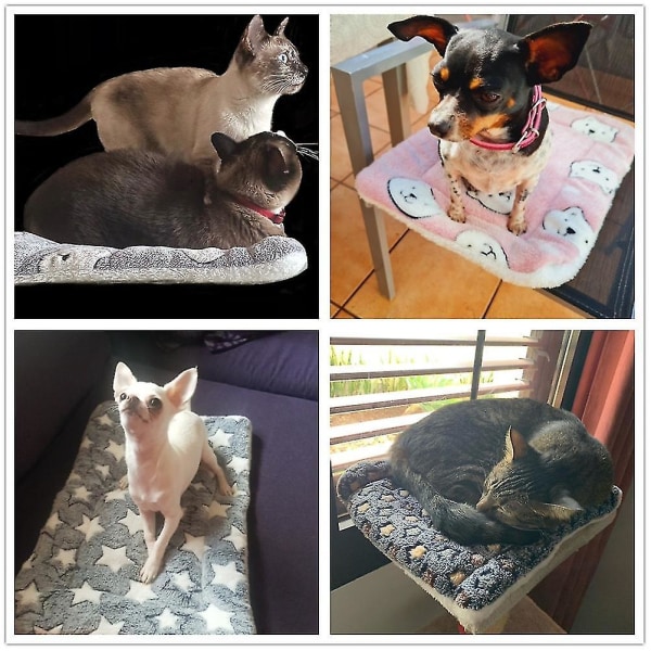 Fleece-dyna för husdjur, katt- och hundbädd, matta, kudde, tvättbar