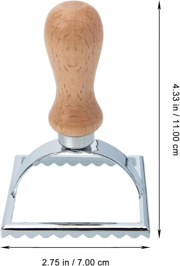 Kakeformer i sinklegering, form for dumpling-innpakning med trehåndtak
