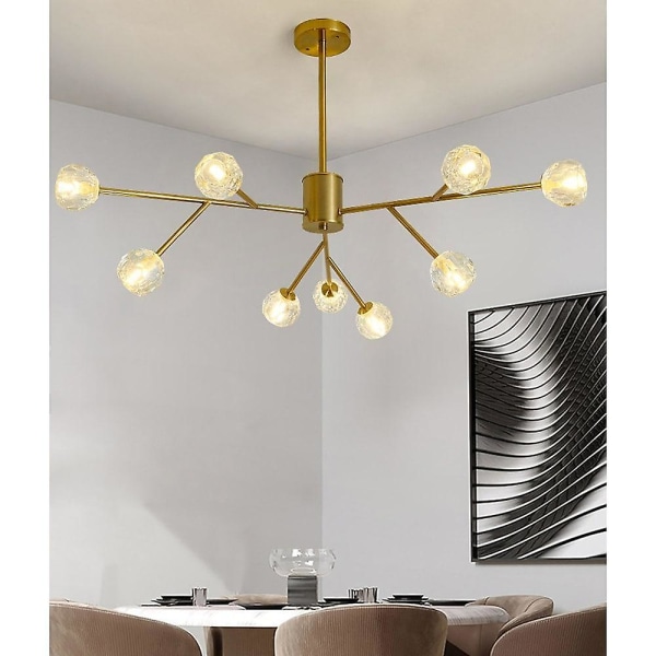 120cm Sputnik Design Lysekrone Gull Pendel Light Nordic ad12 | Fyndiq