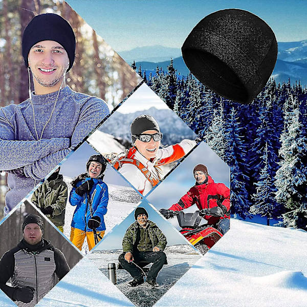 Bomuld Beanie Hat, Strikket Hat Unisex Løbe Hætte Winter Sommer Sports Hat Sove Hætte