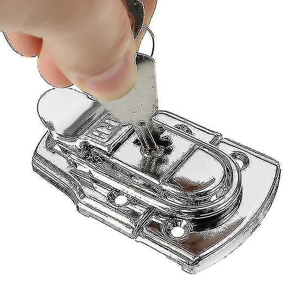 Krom Trækbolt Lukning Latch Box Latch Nøglelås (1 stk)