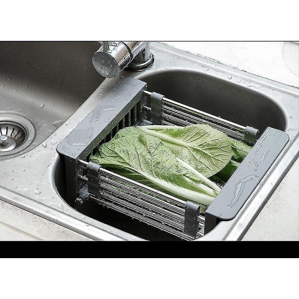 Kjøkkenvask Drain Basket Drain Retractable Sink Storage