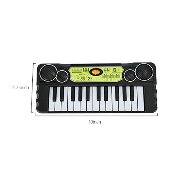 Barnas Keyboard Piano - 25 Taster Keyboard Piano for Barn Multifunksjonelt Musikk Pedagogisk Instrument Leke Keyboard Piano for 3, 4, 5, 6, 7, 8 Jenter og Gutter