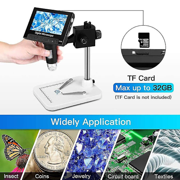 4,3 tum LCD Digital USB Mikroskop Endoskop 1000x