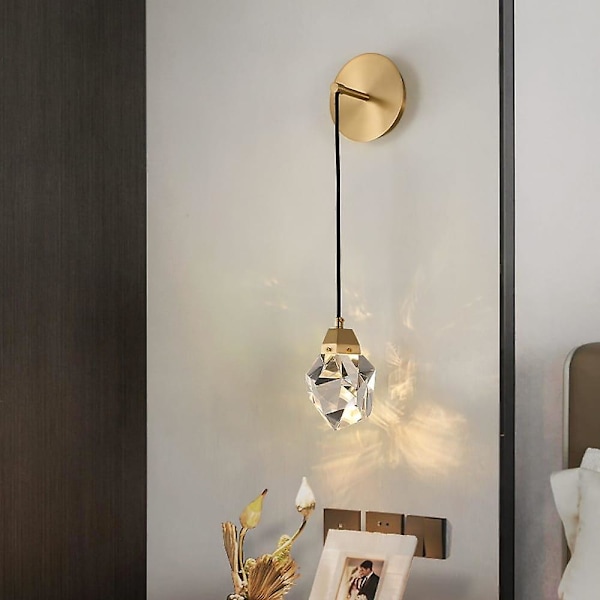 LED-vegglamper med dimmer, moderne nordisk stil, flush montering