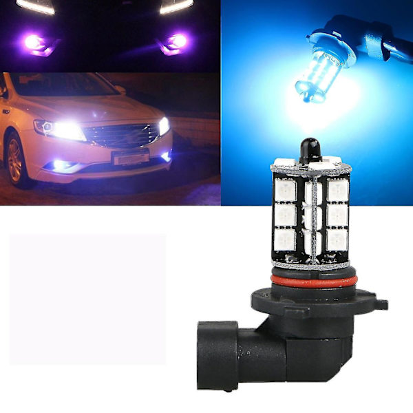 2x 9006 LED 5050 RGB Bilstrålkastare Dimljus med Fjärrkontroll