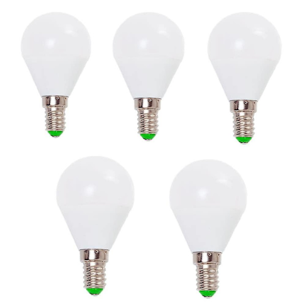 5-pack 7 W LED-globbulbs 800 Lm E14 E26 E27 G45 12 LED-pärlor