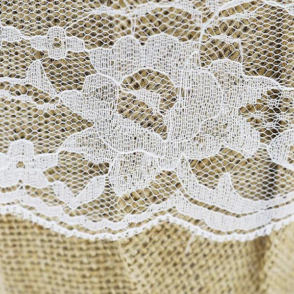 Blomsterkurv i jute, Vintage Blondering Bøjle Bryllup Blomsterpige Kurv Bryllupsfest