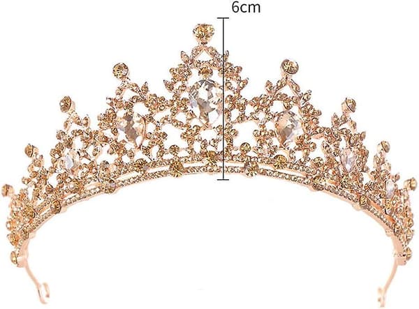 Krystallprinsessekrone Glitrende Rhinestone Brudestiara Utvalgte Kvinners Hårtilbehør