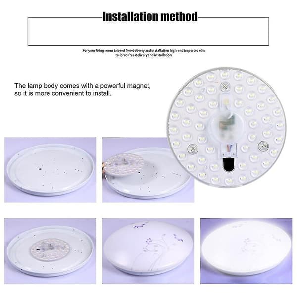 LED Lyspanel Rund Taklampe Plate Kilde Linsemodul