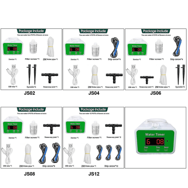 Automatisk vanningssystem for potteplanter med digital timer