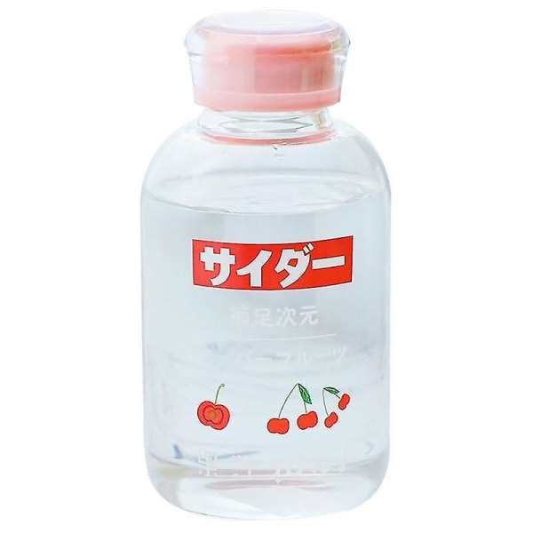 450 ml silikoneglasflasker Vandflaske med stråkirsebær