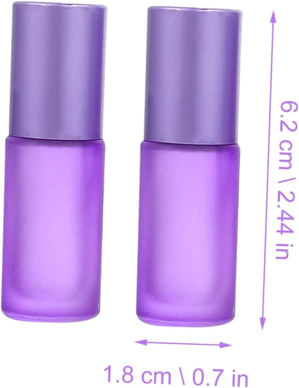 6st Multifunktionella Glasflaskor Frostat Rollerball Flaskor Eterisk Olja Behållare Reserulle