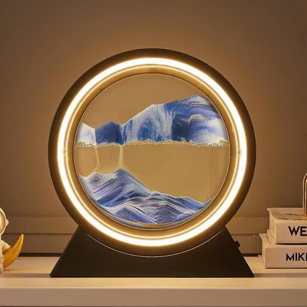 Dynamisk 3D Naturlandskab Flydende Sand Billede Kunst