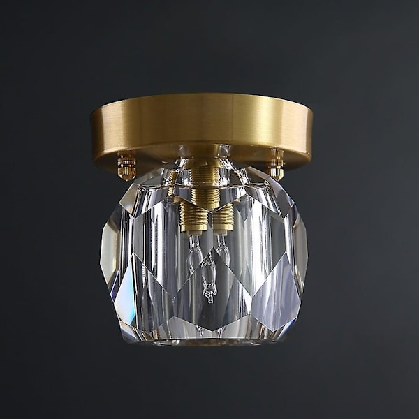 11cm Flush Mount Taklampa Guld Kristall Metall Modern