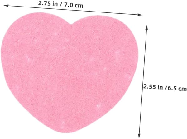 60 stk. hjerteformede komprimerte ansiktsvasksvamper av naturlig tremassebomull