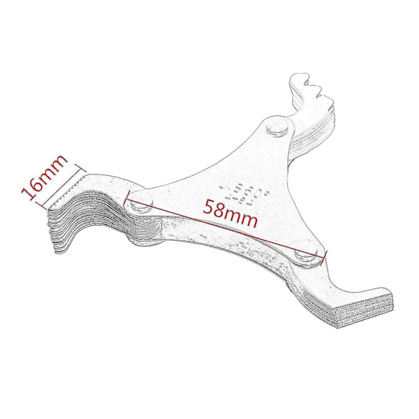 Rustfrit Stål Us Skrue Pitch Gauge 51 stk Tråd Blade 60 Grader 4-84 Tråd Måling Gage
