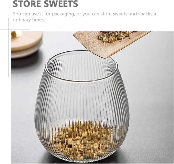 Förvaringsburk Förseglad Glas Te Förvaringsburk 950ml Bambu och Glas Material