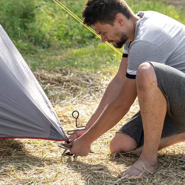Campingteltplugg Spiral Metall Jordspiker Rustfritt Stål Solid Utendørs Teltfesteplugg for Hage