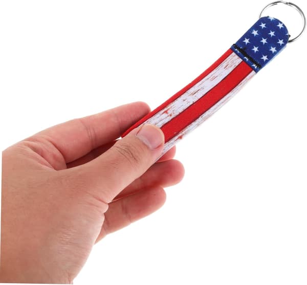 2 stk. USA Flag Håndledsnøglekæde til kvinder Blød behagelig bilnøglestrop