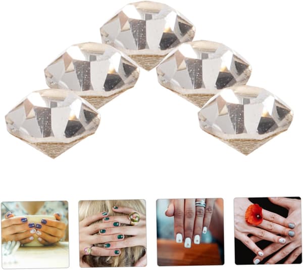 1-pack strass nagelkonstberlocker för manikyrdekoration Ab Flatback-ädelstenar