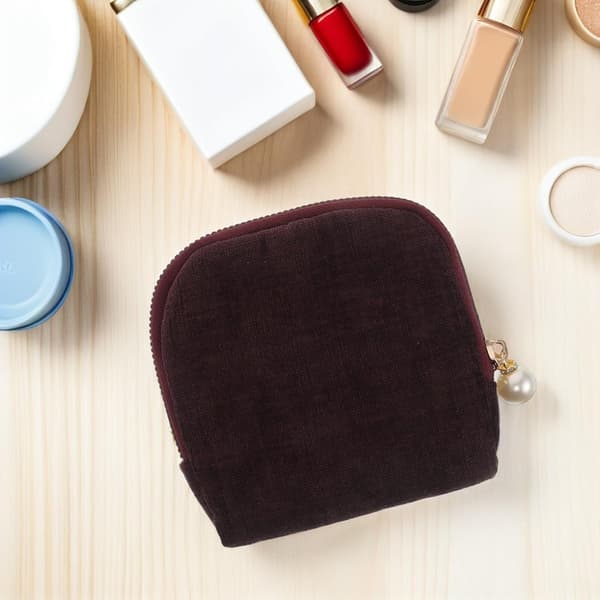 Perlesmykkeopbevaringspose til kvinder Fløjl Multi-rum Organizer