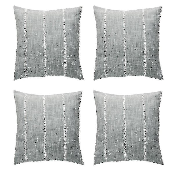 4 stk Geometriske Putetrekk Rutete Putetrekk Stue Sofa