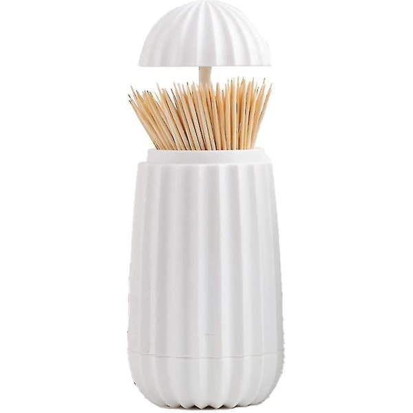 Toothpick Dispenser.automatic Toothpick Holder Dispenser.push Style Toothpick1pcswhite