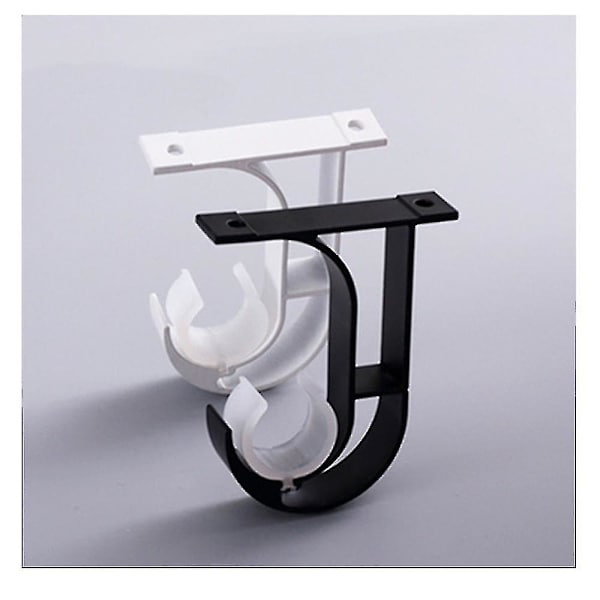 2 stk Gardinstangsholdere, Aluminium Legering Hengerstangsholder Garderobeskap