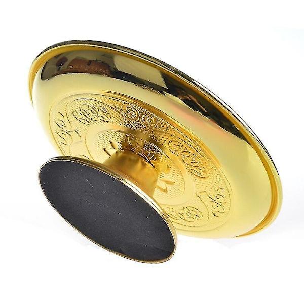 Elegant Lotus Frugtbakke i Guld Legering Dekorativ 7 tommer