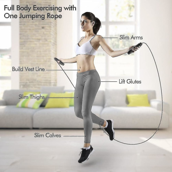 Jump Rope, Wire Jump Rope, Justerbar - Til Speed ​​Jumping