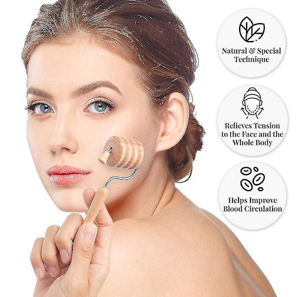 7-delars set ansiktsmassageapparat Gua Sha Verktyg Träterapi Meridian Massage Kit Rulle Ansiktslyft Masajeador Maderoterapia Skrapa-yuhao