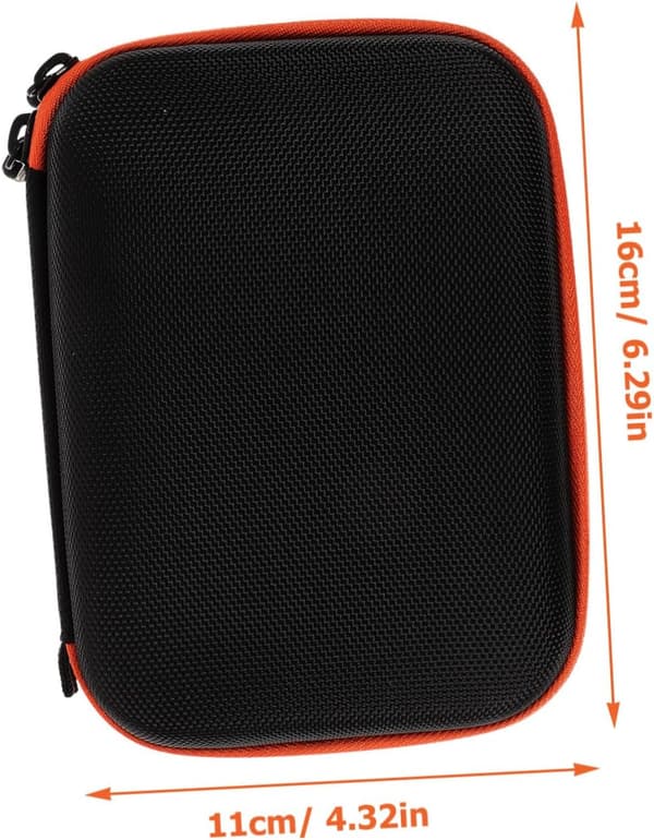 Multifunktionel 2-rums Yoyo-etui Bærbar Yo-yo Opbevaringspose Orange Kant