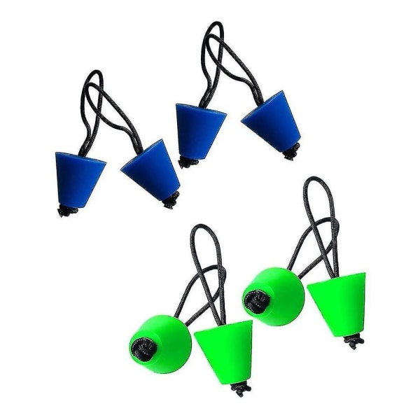 Universal kajakkdreneringshullplugger Dreneringshull,kajakkkanostansebåt Silikonvannstopper dreneringshullplugger Vanntette plugger(blå,grønn)(8stk)
